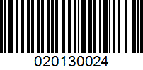 Barcode for 020130024