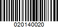 Barcode for 020140020