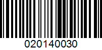 Barcode for 020140030