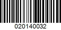 Barcode for 020140032