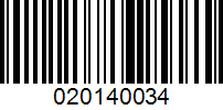 Barcode for 020140034