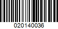 Barcode for 020140036