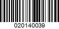 Barcode for 020140039