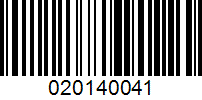 Barcode for 020140041