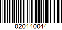 Barcode for 020140044