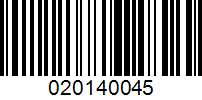 Barcode for 020140045