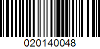 Barcode for 020140048