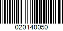 Barcode for 020140050