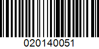 Barcode for 020140051