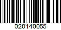 Barcode for 020140055