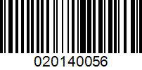 Barcode for 020140056