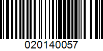 Barcode for 020140057