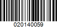 Barcode for 020140059