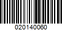 Barcode for 020140060