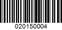 Barcode for 020150004