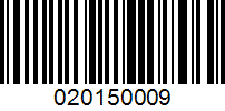 Barcode for 020150009