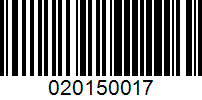 Barcode for 020150017