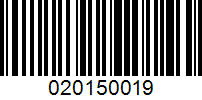 Barcode for 020150019