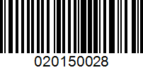 Barcode for 020150028