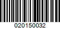 Barcode for 020150032