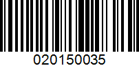 Barcode for 020150035