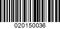 Barcode for 020150036