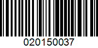 Barcode for 020150037