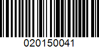 Barcode for 020150041