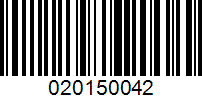 Barcode for 020150042