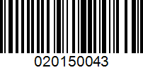 Barcode for 020150043