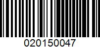 Barcode for 020150047