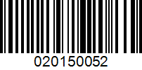 Barcode for 020150052