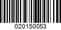 Barcode for 020150053