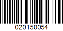 Barcode for 020150054