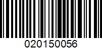 Barcode for 020150056