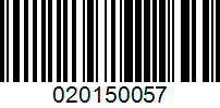 Barcode for 020150057