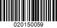 Barcode for 020150059