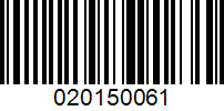 Barcode for 020150061