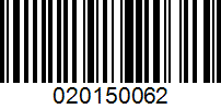 Barcode for 020150062