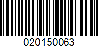 Barcode for 020150063