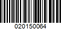 Barcode for 020150064