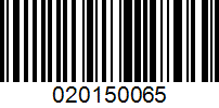 Barcode for 020150065