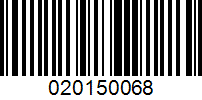 Barcode for 020150068