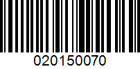 Barcode for 020150070