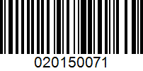 Barcode for 020150071