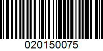 Barcode for 020150075