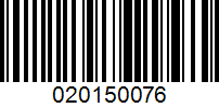 Barcode for 020150076