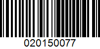 Barcode for 020150077