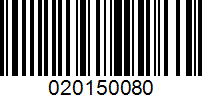 Barcode for 020150080
