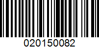 Barcode for 020150082